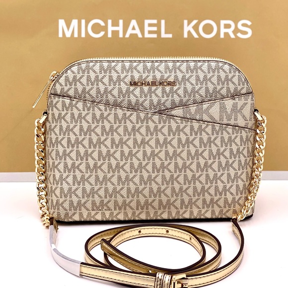 Michael Kors Handbags - MICHAEL KORS Dome Crossbody Bag Pale Gold